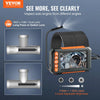 VEVOR Endoscope Camera with Light, Dual Lens Borescope with 49.2FT Semi-Rigid Cable, 4.3" Screen 1080P Inspection Camera, 8 + 1 LED Lights, 4X Zoom, IP67 Waterproof Snake Camera for Auto, Plumbing