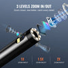 VEVOR Endoscope Camera with Light, Triple Lens Borescope with 49.2FT Semi-Rigid Cable, 5" Screen 1080P Inspection Camera, 8 + 2 LED Lights, IP67 Waterproof Snake Camera for Auto, Plumbing (32GB Card)