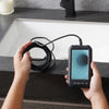 VEVOR Endoscope Camera with Light, Triple Lens Borescope with 49.2FT Semi-Rigid Cable, 5" Screen 1080P Inspection Camera, 8 + 2 LED Lights, IP67 Waterproof Snake Camera for Auto, Plumbing (32GB Card)