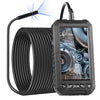VEVOR Endoscope Camera with Light, Triple Lens Borescope with 49.2FT Semi-Rigid Cable, 5" Screen 1080P Inspection Camera, 8 + 2 LED Lights, IP67 Waterproof Snake Camera for Auto, Plumbing (32GB Card)