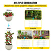 VEVOR Tomato Cages, 14.6\" x 14.6\" x 39.4\", 6 Packs Square Plant Support Cages, Green PVC-Coated Steel Tomato Towers for Climbing Vegetables, Plants, Flowers, Fruits