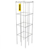 VEVOR Tomato Cages, 11.8\" x 11.8\" x 46.1\", 10 Packs Square Plant Support Cages, Silver PVC-Coated Steel Tomato Towers for Climbing Vegetables, Plants, Flowers, Fruits