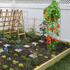 VEVOR Tomato Cages, 11.8\" x 11.8\" x 46.1\", 5 Packs Square Plant Support Cages, Green PVC-Coated Steel Tomato Towers for Climbing Vegetables, Plants, Flowers, Fruits