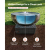 VEVOR Fountain and Water Feature Basin, 30-Inch Disappearing Water Fountain Basin for Landscape and Garden, Supports Up to 500 lbs, Heavy Duty Pond Reservoir for Bubbling Rock & Garden Statues, Black