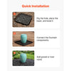 VEVOR Fountain and Water Feature Basin, 30-Inch Disappearing Water Fountain Basin for Landscape and Garden, Supports Up to 500 lbs, Heavy Duty Pond Reservoir for Bubbling Rock & Garden Statues, Black