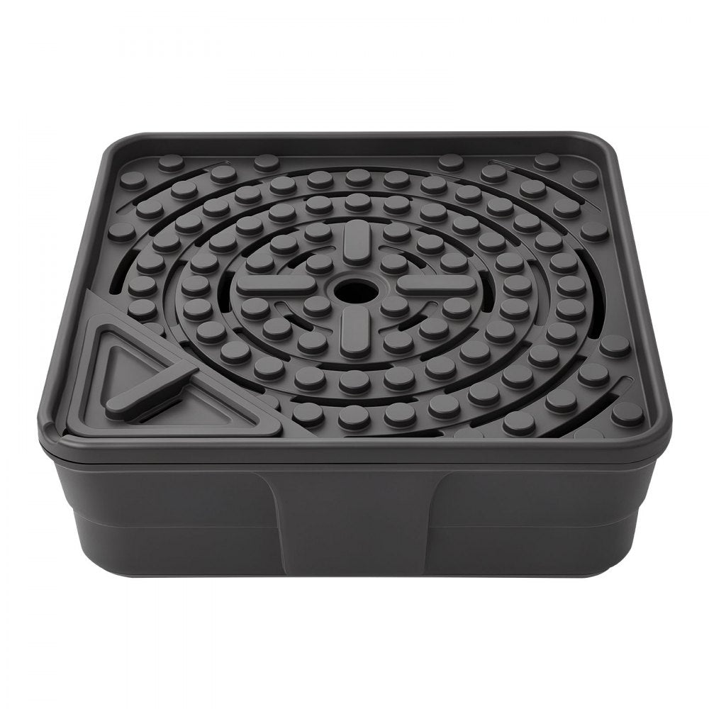 VEVOR Fountain and Water Feature Basin, 30-Inch Disappearing Water Fountain Basin for Landscape and Garden, Supports Up to 500 lbs, Heavy Duty Pond Reservoir for Bubbling Rock & Garden Statues, Black