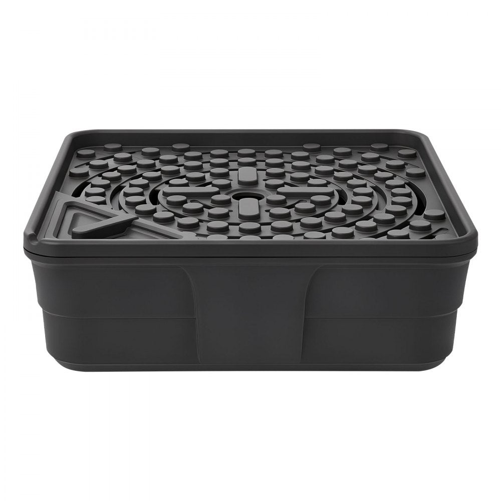 VEVOR Fountain and Water Feature Basin, 30-Inch Disappearing Water Fountain Basin for Landscape and Garden, Supports Up to 500 lbs, Heavy Duty Pond Reservoir for Bubbling Rock & Garden Statues, Black