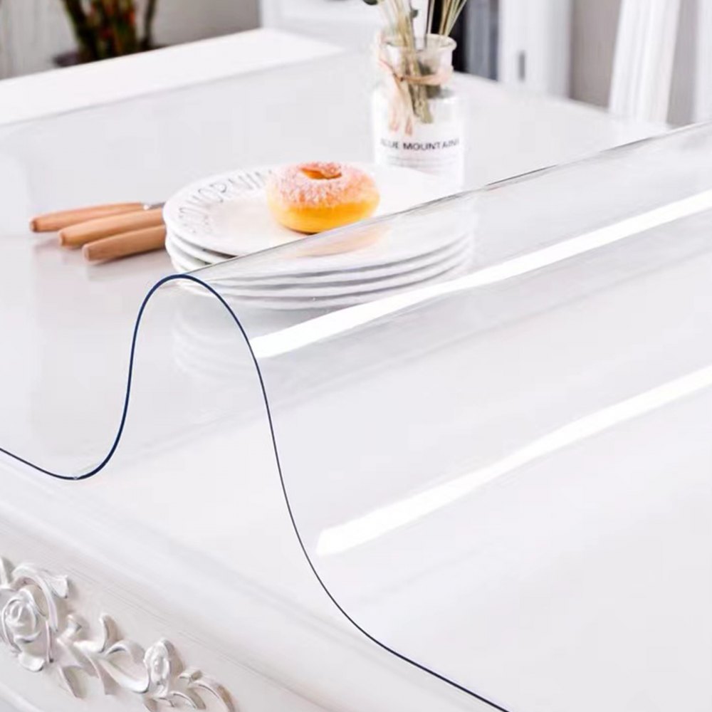 VEVOR Plastic Table Cover 36 x 60 Inch, 1.5 mm Thick Clear Table Protector, Rectangle Clear Desk Mat, Waterproof & Easy Cleaning for Office Dresser Night Stand