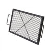 VEVOR X-Marks Fire Pit Grill Grate, Rectangle Cooking Grate, Heavy Duty Steel Campfire BBQ Grill Grid with Handle & Support X Wire, Portable Camping Cookware for Outside Party Gathering, 32 Inch Black