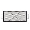 VEVOR X-Marks Fire Pit Grill Grate, Rectangle Cooking Grate, Heavy Duty Steel Campfire BBQ Grill Grid with Handle & Support X Wire, Portable Camping Cookware for Outside Party Gathering, 32 Inch Black