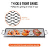 VEVOR X-Marks Fire Pit Grill Grate, Rectangle Cooking Grate, Heavy Duty Steel Campfire BBQ Grill Grid with Handle & Support X Wire, Portable Camping Cookware for Outside Party Gathering, 44 Inch Black
