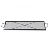 VEVOR X-Marks Fire Pit Grill Grate, Rectangle Cooking Grate, Heavy Duty Steel Campfire BBQ Grill Grid with Handle & Support X Wire, Portable Camping Cookware for Outside Party Gathering, 44 Inch Black