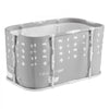 VEVOR Portable Foldable Bathtub 37.4"x23.6"x19.7" Soaking for Adults Gray, for Bathroom Shower Stall, 3-Layer Insulation, Space Saving, Family Hot SPA Ice Bath Tub with 2 Drain Ports, Indoor Outdoor