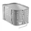 VEVOR Portable Foldable Bathtub 37.4"x23.6"x19.7" Soaking for Adults Gray, for Bathroom Shower Stall, 3-Layer Insulation, Space Saving, Family Hot SPA Ice Bath Tub with 2 Drain Ports, Indoor Outdoor