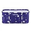 VEVOR Portable Foldable Bathtub 45.3"x23.6"x19.7" Soaking for Adults Blue, for Bathroom Shower Stall, 3-Layer Insulation, Space Saving, Family Hot SPA Ice Bath Tub with 2 Drain Ports, Indoor Outdoor