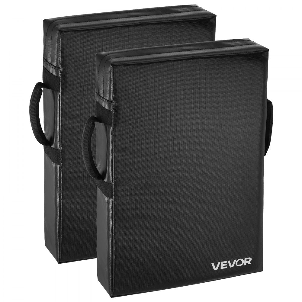 VEVOR Football Blocking Dummy, 24x16 in Blocking Pads, Kick Shield Pad with Handles, High-Density Sponge Tackle Dummies, Heavy Duty Training Equipment for Basketball Hockey Lacrosse, Black, 2PCS