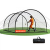VEVOR Baseball Batting Cage, 19.9 x 12.0 x 8.2 FT Freestanding Hitting Net, for Indoor & Outdoor Practice, 30-Ply Knotted HDPE Netting with Pitching Machine Opening, Baseball Training Net for Teams