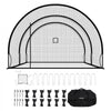 VEVOR Baseball Batting Cage, 19.9 x 12.0 x 8.2 FT Freestanding Hitting Net, for Indoor & Outdoor Practice, 30-Ply Knotted HDPE Netting with Pitching Machine Opening, Baseball Training Net for Teams