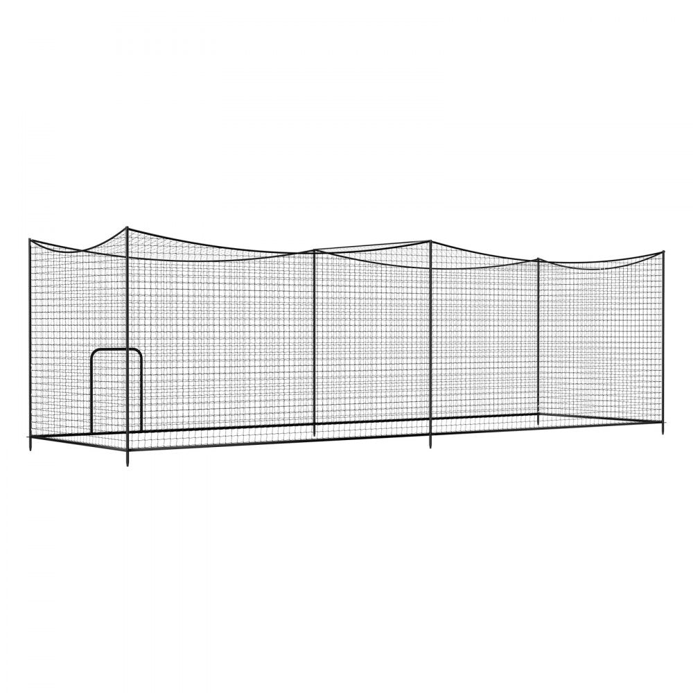 VEVOR Baseball Batting Cage, 35.0 x 10.5 x 10.2 FT Freestanding Portable Batting Cage, Hitting Cages with 45-Ply Knotted HDPE & Long Positioning Ropes, Battings Cages Netting for Indoor Outdoor