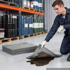 VEVOR Oil & Water Absorbent Pads, 16" x 18" 200-Pack, Medium-Duty Spill Absorbing Pads, Universal for Gasoline, Engine, Oil, Water, Coolant, Durable PP Spill Control Mats for Garage Workshop Factory