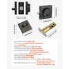 VEVOR Deadbolt Lock, Square Single Cylinder Dead Bolt, Keyed 1 Side, Fits Standard Size Interior and Exterior Doors, Full Metal, with 3 Keys, for Front Entry Door Residential Security, Matte Black
