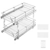 VEVOR 12"Wx21"Dx15"H Pull Out Cabinet Organizer, Heavy Duty Slide Out Pantry Shelves, Steel Roll Out Drawers, Sliding Drawer Storage for Home Under Sink, 13.5"Wx22"Dx18"H Install Size for Cabinet
