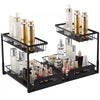 VEVOR 2 Tier Pull Out Cabinet Organizer(10.7"W x 14.2"D ), Under Sink Organizer and Storage, Slide Out Drawer Cabinet Organizer, Wire Basket Shelf, 25.5"Wx15.5"Dx13"H Install Size for Cabinet (2 Pack)