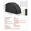 VEVOR Motorcycle Storage Shelter with Security Lock, 600D Oxford Flip-Up Garage Tent, Heavy-Duty All-Weather Motorcycle Cover with Ventilation Windows, 110 x 43 x 63 in Outdoor Vehicle Shelter, Black