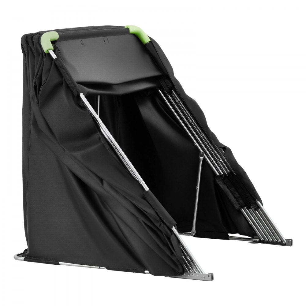 VEVOR Motorcycle Storage Shelter with Security Lock, 600D Oxford Flip-Up Garage Tent, Heavy-Duty All-Weather Motorcycle Cover with Ventilation Windows, 110 x 43 x 63 in Outdoor Vehicle Shelter, Black