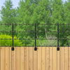 VEVOR Fence Post Extender, 12 Packs 32.1 in Barbed Wire Arm, Sturdy Steel Fence Height Extender, Flat or Surface Mounted  Barbed Wire Extension Arms, Protect Privacy and Prevent Pets Jumping Off