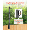 VEVOR Fence Post Extender, 8 Packs 23.8 in Barbed Wire Arm, Sturdy Steel Fence Height Extender, Flat or Surface Mounted Barbed Wire Extension Arms, Protect Privacy and Prevent Pets Jumping Off