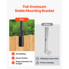 VEVOR Fence Post Extender, 8 Packs 23.8 in Barbed Wire Arm, Sturdy Steel Fence Height Extender, Flat or Surface Mounted Barbed Wire Extension Arms, Protect Privacy and Prevent Pets Jumping Off