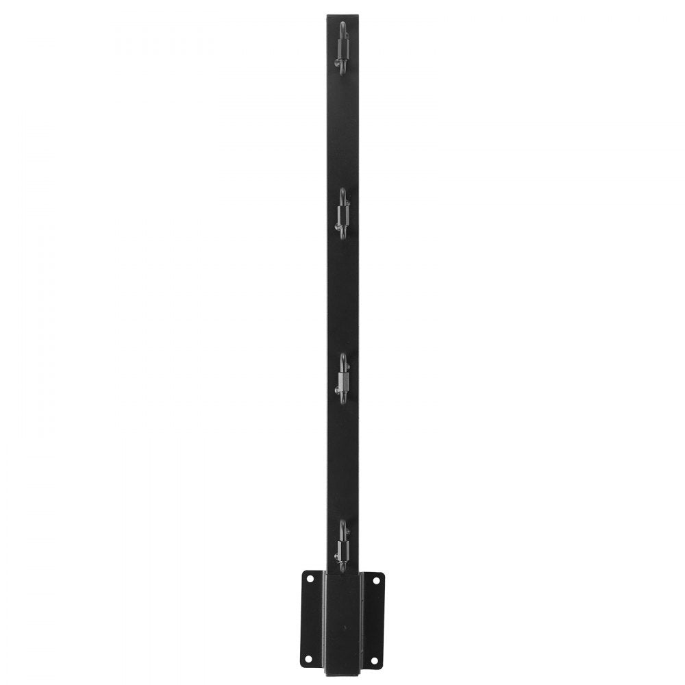 VEVOR Fence Post Extender, 8 Packs 23.8 in Barbed Wire Arm, Sturdy Steel Fence Height Extender, Flat or Surface Mounted Barbed Wire Extension Arms, Protect Privacy and Prevent Pets Jumping Off