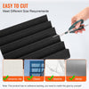 VEVOR Acoustic Foam Panels, 36 Pack 12 x 12 x 2 inches, High Density Soundproof Wall Panels,Fire-Resistant Acoustic Panels,Sound Dampening Absorbing Panels for Studio Wall and Ceiling,Black