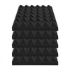VEVOR Acoustic Foam Panels, 24 Pack 12 x 12 x 2 inches, Pyramid Soundproof Wall Panels,Fire-Resistant Acoustic Panels,Sound Dampening Absorbing Panels for Studio Wall and Ceiling,Black