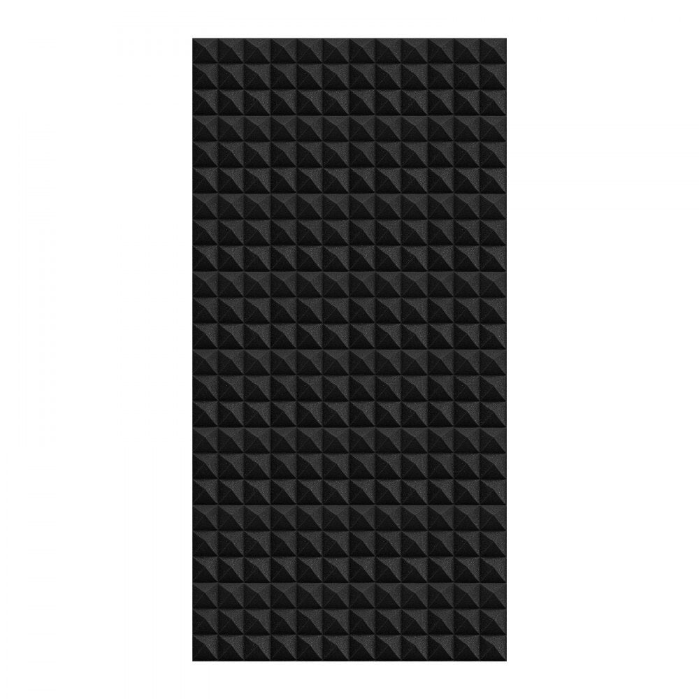 VEVOR Acoustic Foam Panels, 4 Pack 48 x 24 x 2 inches, Pyramid Designed Soundproof Wall Panels,Fire-Resistant Acoustic Panels,Sound Dampening Absorbing Panels for Studio Wall and Ceiling,Black