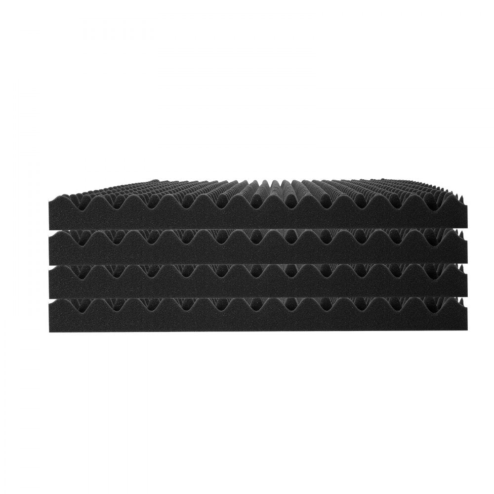 VEVOR Acoustic Foam Panels, 4 Pack 48 x 24 x 2 inches, Egg Designed Soundproof Wall Panels,Fire-Resistant Acoustic Panels,Sound Dampening Absorbing Panels for Studio Wall and Ceiling,Black