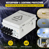 VEVOR PV Combiner Box, 4 String, Solar Combiner Box with 15A Rated Current Fuse 63A Circuit Breaker Lightning Arrester and Solar Connector, ABS Plastic Case for On / Off Grid Solar Panel System, IP65