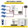 VEVOR PV Combiner Box, 4 String, Solar Combiner Box with 15A Rated Current Fuse 63A Circuit Breaker Lightning Arrester and Solar Connector, ABS Plastic Case for On / Off Grid Solar Panel System, IP65