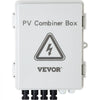 VEVOR PV Combiner Box, 4 String, Solar Combiner Box with 15A Rated Current Fuse 63A Circuit Breaker Lightning Arrester and Solar Connector, ABS Plastic Case for On / Off Grid Solar Panel System, IP65