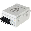 VEVOR PV Combiner Box, 4 String, Solar Combiner Box with 15A Rated Current Fuse 63A Circuit Breaker Lightning Arrester and Solar Connector, ABS Plastic Case for On / Off Grid Solar Panel System, IP65