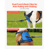VEVOR Dog Harness for Large Dogs, No Pull Adjustable Dog Vest Pet Harness, with 5ft Leash, Handle, Metal Rings, Buckles, Reflective Stitching 600D Oxford Fabric, for Training, Walking, and Hiking
