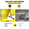 VEVOR Welding Screen with Frame 6\' x 6\', Welding Curtain with 4 Wheels, Welding Protection Screen Yellow Flame-Resistant Vinyl, Portable Light-Proof Professional