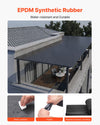 EPDM synthetic rubber roofing highlights water resistance, flexibility, insulation