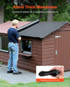 VEVOR roll roofing 45mil thick membrane infographic lifestyle installation on shed roof
