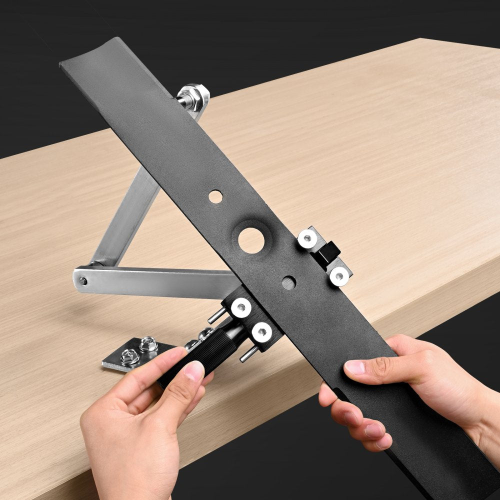 VEVOR Lawn Mower Blade Sharpener and Balancer, 15° - 45° Adjustable Lawnmower Blade Sharpening Tool with 4 Adapter Pins, Ball Bearings & 25mm Enlarged Handle, Compatible with Most Angle Grinders