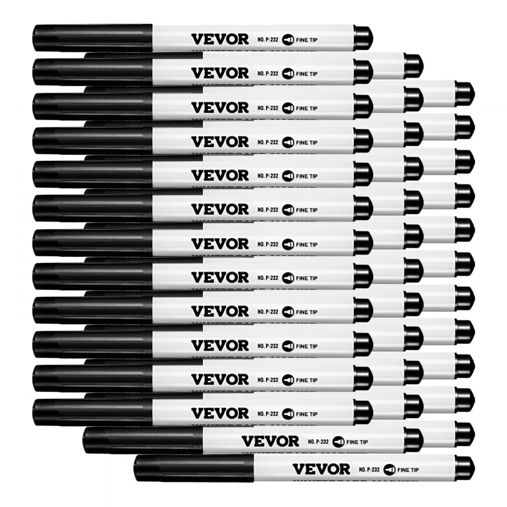 VEVOR Black Dry Erase Markers, 36 Pack Low-Odor Whiteboard Markers, Fine Point Whiteboard Markers, Easily Clean Dry Erase Markers Bulk for School Office Home