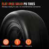 VEVOR Tubeless Mower Wheels, 11x4-5" Size, Pair of Flat-Free PU Tires on Rims, 3.4" Hub, 3/4" Bushing, Includes 20 Adapters, Suitable for Riding Mowers and Lawn Tractors
