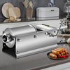 VEVOR Manual Sausage Stuffer, 3 L / 7 LBS Horizontal Sausage Machine, Dual-Speed Meat Stuffer, Made of Food-Grade 304 Stainless Steel, Includes 5 Stuffing Tubes, for Home Kitchen Restaurant Commercial