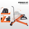 VEVOR Lawn Mower Lift with Hydraulic Jack, 500 Lbs Weight Capacity, Solid Carbon Steel Lawn Mower Lift, Adjustable Movable Lawn Lifter for Riding Tractors and Zero Turn Lawn Mowers, Orange